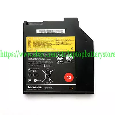 45N1040 Ultrabay Battery Lenovo Thinkpad T400 T400S T420s T430S T500 R400 R500  • $45.99