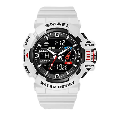 SMAEL Men Watches Waterproof Sports Military Analog Quartz Digital Wrist Watch • $15.29