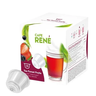 Dolce Gusto Cafe RENE Tea: WILD BERRY Forest Fruit 1 Box/16ct. SHIPS FREE • $15.99