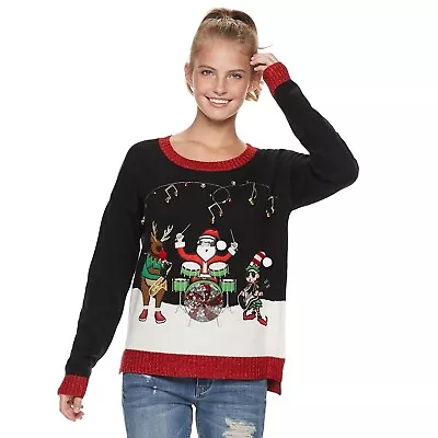 Santa Musical Trio Christmas Ugly Sweater L Large Juniors' Women's It's Our Time • $37.99