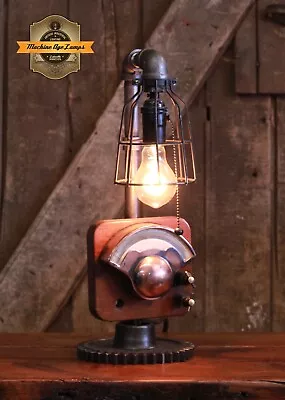 Steampunk Industrial Machine Age Lamp Electrical Meter Table Lamp • $449.99