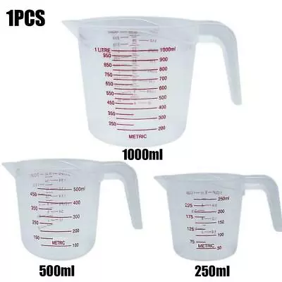 Plastic Measuring Cup Jug Pour Spout Kitchen Supplies Tool C1V9 • £2.70