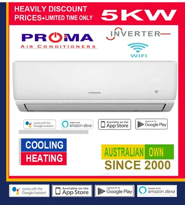 $995.45 • Buy PROMA- 5 KW Split System Rev Cycle Air Conditioner Heat & Cool ,Wifi Inverter✨,
