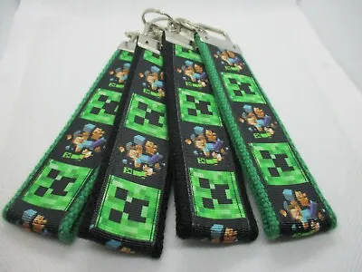 Minecraft Ribbon On Strong Webbing Key Fob Keychain Wristlet (Video Game)  • $6