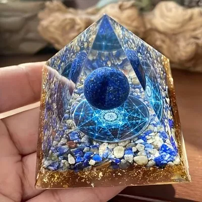 Handmade Natural Lapis Lazuli Orgonite Pyramid • £9.99