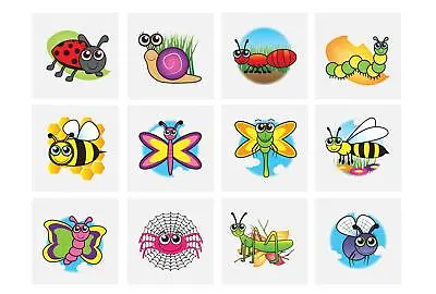 £1.70 • Buy 24 X Insect Temporary Tattoos Bugs Kids Children Party Loot Bags Fillers