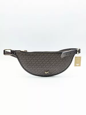 MICHAEL KORS Reversible Leather Slim Belt Bag /fanny Pack -Brown To Logo -L/XL • $45