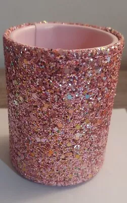 Decorative Shimmery Pink Cup For Makeup Brushes Pens Desktop Etc. • $4