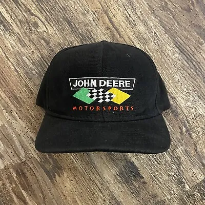 Vintage 1990s Chad Little John Deere Motorsports Racing Nascar Snapback Hat • $25