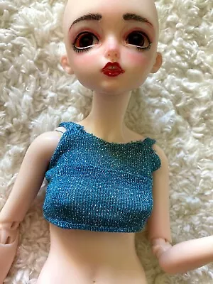 AS IS Blue Crop Top Fits Some MSD BJD Dolls READ DESCRIPTION • $2.10