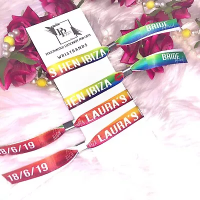 £2.50 • Buy Wedding Favours Wristband Festival Bride Squad BRIDESMAID Personalised Hen Party