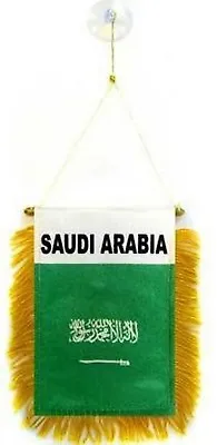 £8 • Buy Saudi Arabia Flag Hanging Car Pennant For Car Window Or Rearview Mirror