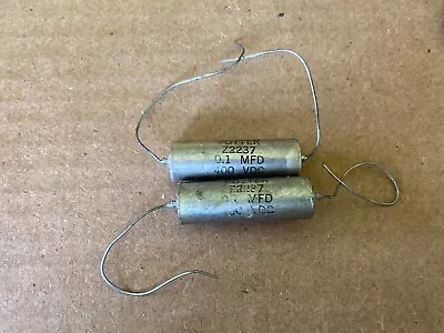 2 NOS Vintage .1 Uf 400v Potter Vitamin Q PIO Capacitors Oil • $20