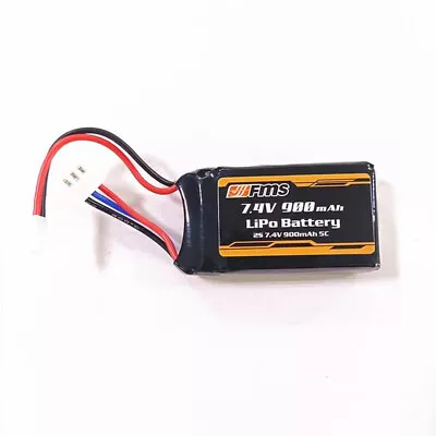 FMS 2S 7.4v 900mAh LiPo Battery W/ JST Connector Plug • £19.99