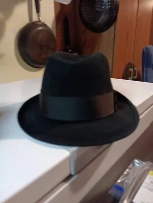 Cavanagh 7 1/4 Blk Vintage Fedora Blk ! Please Check Out My Other Hats Too! • $35