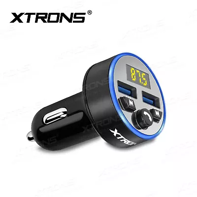 Wireless Bluetooth Car FM Transmitter 2-USB Charger Audio MP3 Music Player New • £5.88