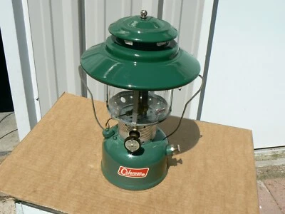 $19.95 • Buy Vintage 1969 Coleman 228F Green Big Hat Dual 2 Mantle Camping Lantern 3/69