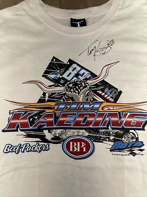 VINTAGE Tim Kaeding Shirt Adult Xl World Of Outlaws HR CATTLE #83 Sprint Car • $75