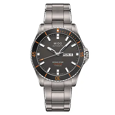 Mido Ocean Star Captain V Grey / Silver Titanium Automatic Watch M0264304406100 • $736.28