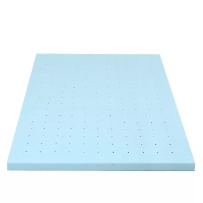 Costway 4  Full Gel-Infused Memory Foam Mattress Topper Ventilated Bed Pad • $74.99