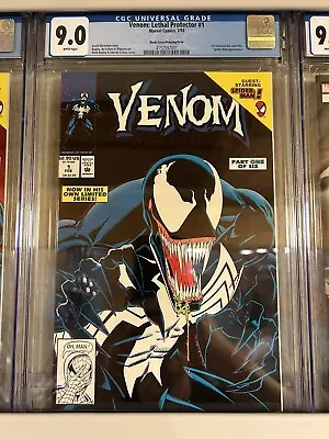 Venom Lethal Protector Comic #1 Black Cover Error Variant 1993 Marvel CGC 9.0 • $5000