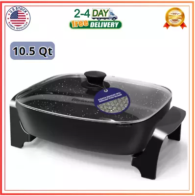 Elite Gourmet Extra Deep Non-stick Electric Skillet 16 In With Glass Vented Lid. • $70.44