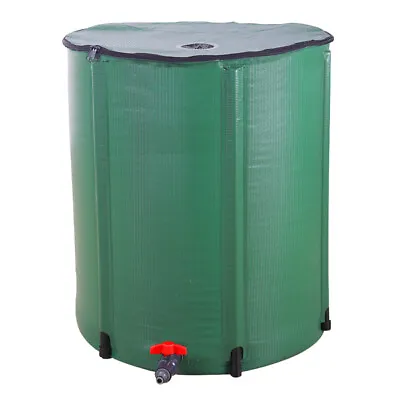 66 Gallon Collapsible Rain Water Barrel Tank Foldable Storage Collector Garden • £32.99