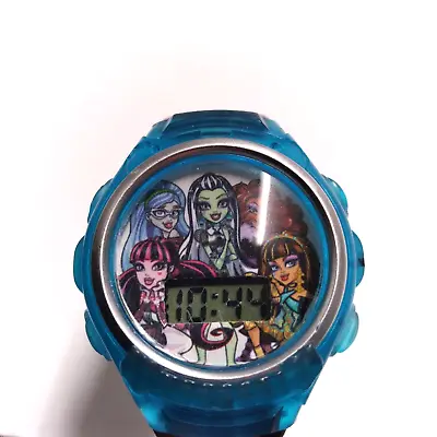 Monster High Watch Digital LED Girls Blue Skull Band 2014 Fresh Battery • $13.40