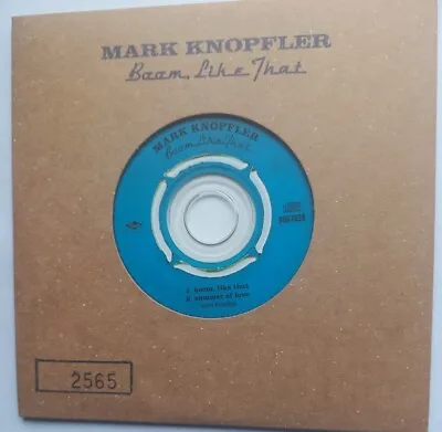 MARK KNOPFLER - BOOM LIKE THAT CD Single # 2565 Unplayed Dire Straits • $31.02