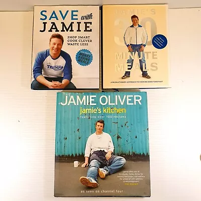 3 X Jamie Oliver Cookbook Bundle Lot: Jamie's Kitchen 30-minute Meals Save W • $32.99