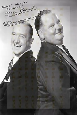 Stan Laurel And Oliver Hardy  Beautiful Ready To Frame7X5 Signed Photo. • £6.99