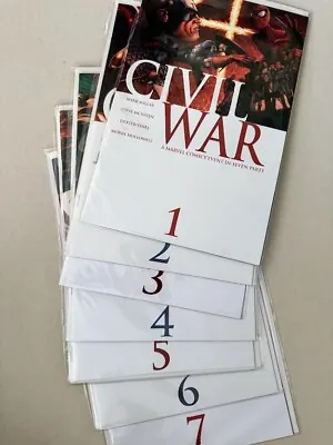 FIRST PRINT FULL SET - Marvel Comics Civil War #1-7 2006 • $50