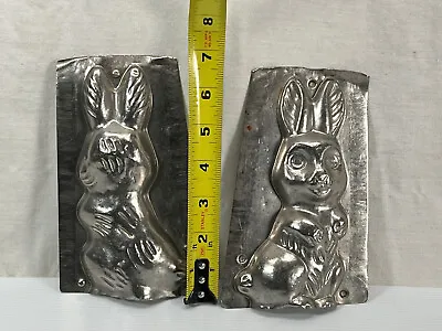 Vintage 6.5  Cute Easter Bunny Rabbit Chocolate Mold Metal - Marked 504 (d) • $24.95