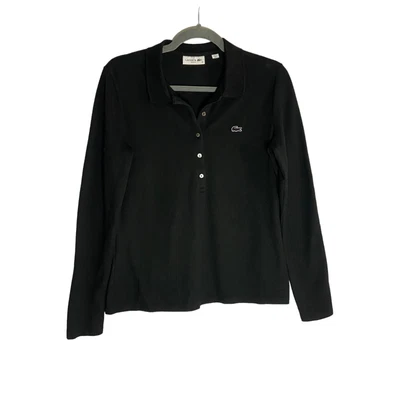 £44.50 • Buy Lacoste Womens Long Sleeve Slim Fit Stretch Mini Polo Shirt-sz 42 (Large)