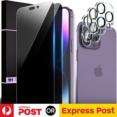 $9.95 • Buy 2X Privacy Glass Screen Protector Fr IPhone 14 Plus 13 12 11 Pro Max Mini XS XR