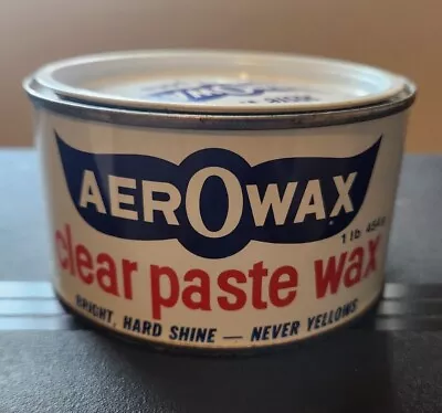 Aerowax Clear Paste Wax 16 Oz. Metal Can  90% +  Full • $19.95