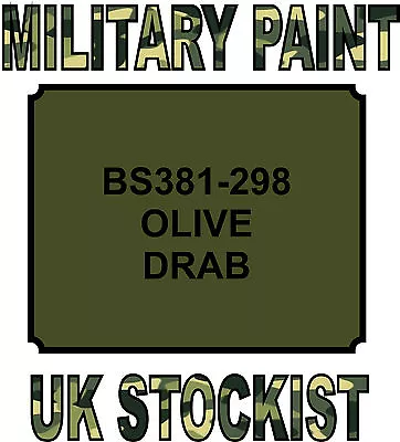 Bs381 298 Olive Drab Military Paint Metal Steel Heat Resistant Engine  Vehicle • £14.99