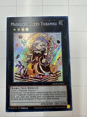Yugioh Madolche Queen Tiaramisu BLMR-EN076 Secret Rare 1st Edition Nearmint • $1.22