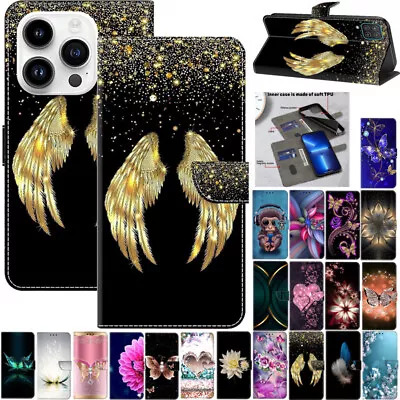 For Samsung S21Ultra S20FE S10 S9 S8 Pattern Magnetic Leather Wallet Case Cover • $15.99