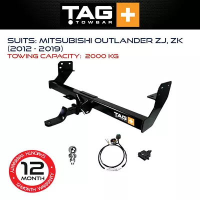 TAG Towbar Fits Mitsubishi Outlander 2012 - 2019 Towing Capacity 2000Kg 4x4 4WD • $1319