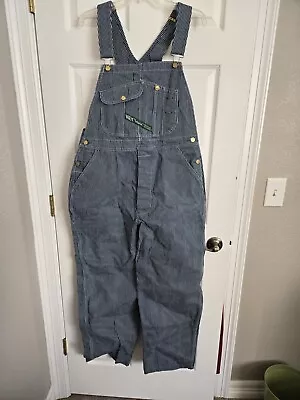 Vintage Liberty Overalls  38 X 36 Hickory Stripe Denim NWOT • $44.99