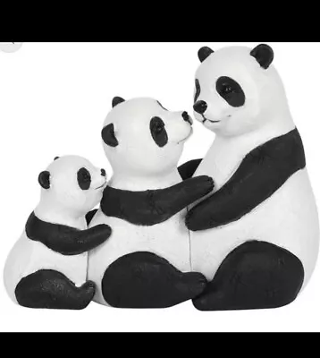 BRAND NEW Adorable Hugging Mummy Daddy And Baby Panda Family Ornament Figure • £12.99