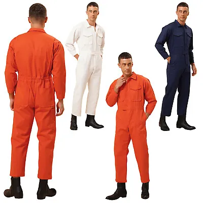 US Men Long Sleeve Work Coverall Jumpsuit Romper Lightweight Mechanic Uniform • $10.10