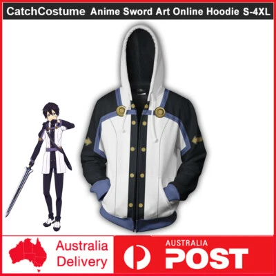 Sword Art Online Ordinal Scale Kirito Cosplay Hoodie Sweatshirt Sweater Costume • $37.04