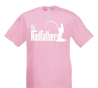 The Rodfather Joke Fishing T Shirt Angling Gift For Dad Or Grandad Fisherman • £11.95