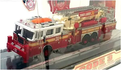 Code 3 1/64 Scale 12190-0031 - Aerialscope Ladder Fire Engine #31 FDNY • £179.99