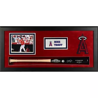 Mike Trout Los Angeles Angels Frmd Signed Old Hickory Game Model Bat Shadowbox • $1199.99