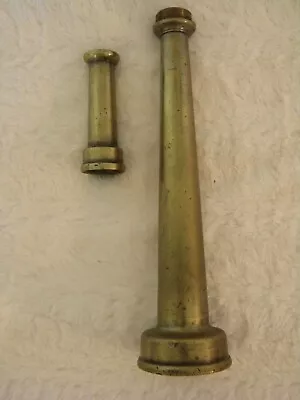 Vintage Solid Brass Fire Hose Nozzle 2 Piece 12  • $22