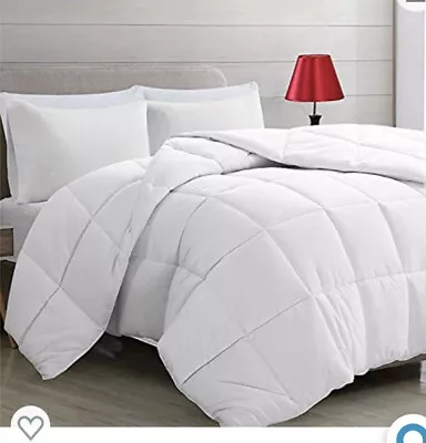 Harkawon Queen Size Soft Comforter Quilted Down Alternative White • £24.12