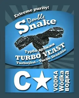 Double Snake C Star Turbo Yeast Alcohol Spirit Vodka Free P&P • £3.30